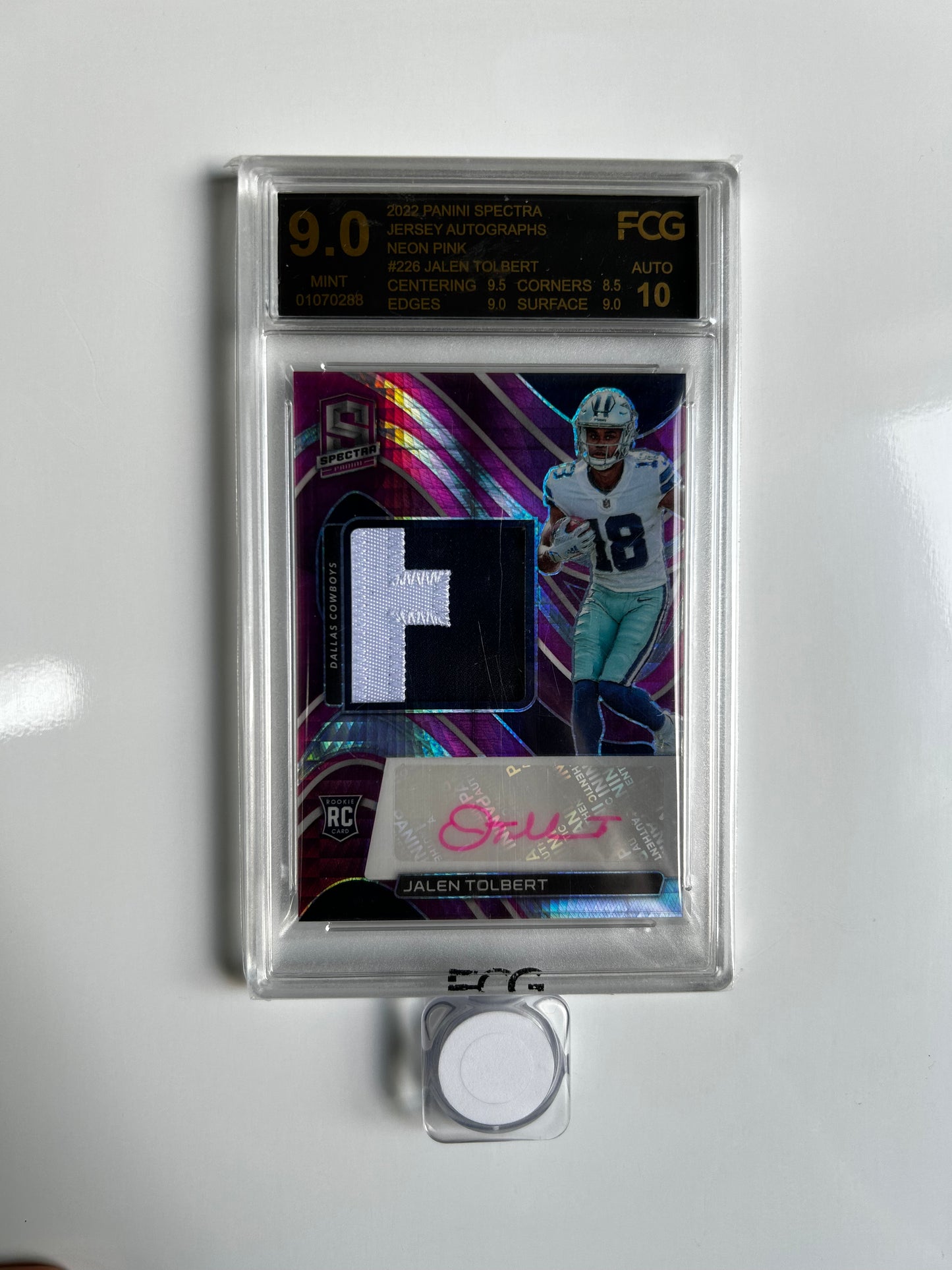 2022 Spectra Neon Pink /25 Jalen Tolbert FCG 9