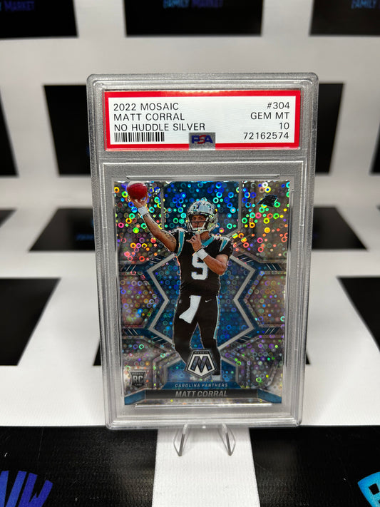 2022 Mosaic No Huddle Silver Matt Corral #304 PSA 10