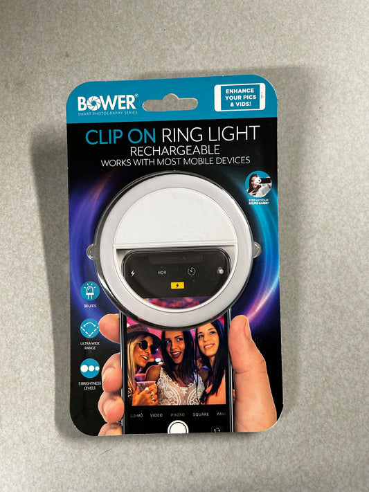 Bower Clip on Ring Light Rechargeable