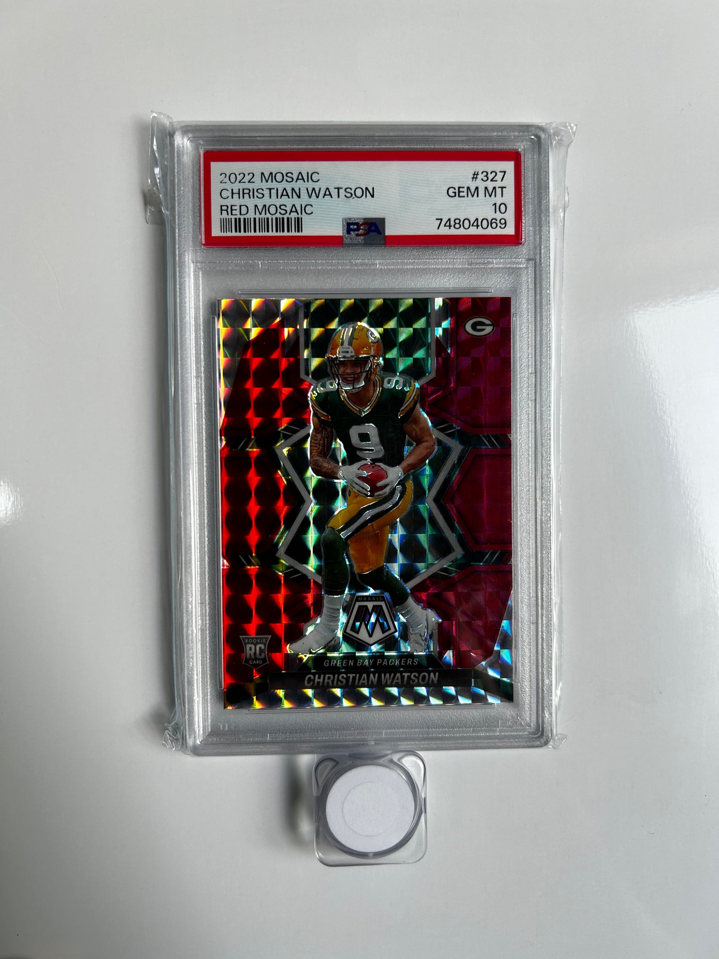 2022 Mosaic Red Mosaic Christian Watson PSA 10